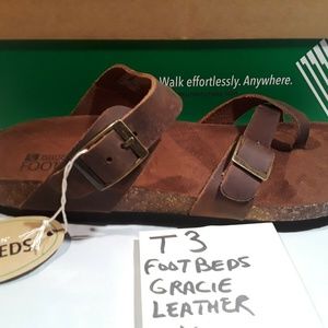 T3 Gracie Footbed Gracies Leather Womens Sandals U